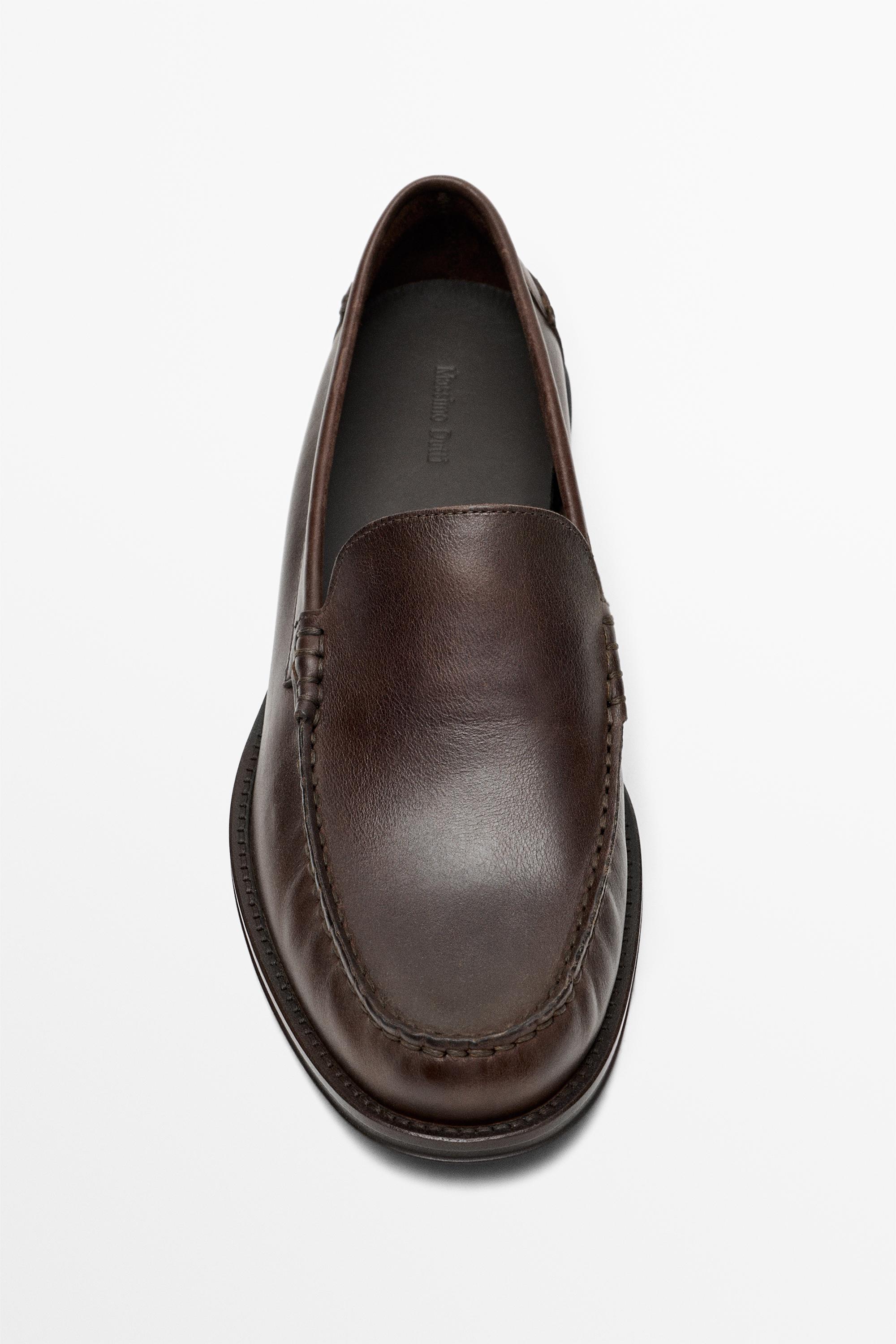 Mocassin cuir gras